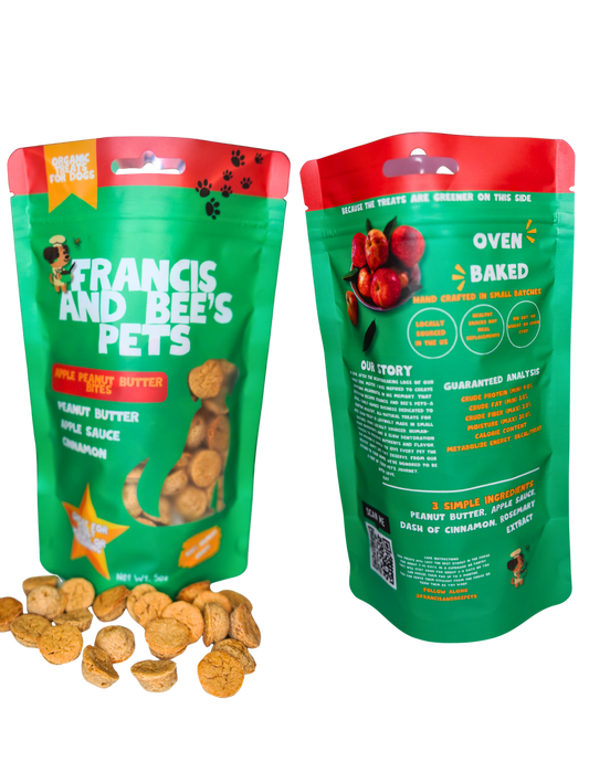 Apple Peanut Butter Bites– Plant-Based Dog Treats