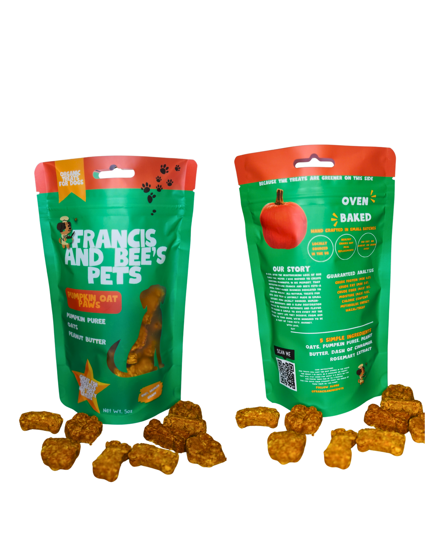Pumpkin Oat – Plant-Based Dog Treats