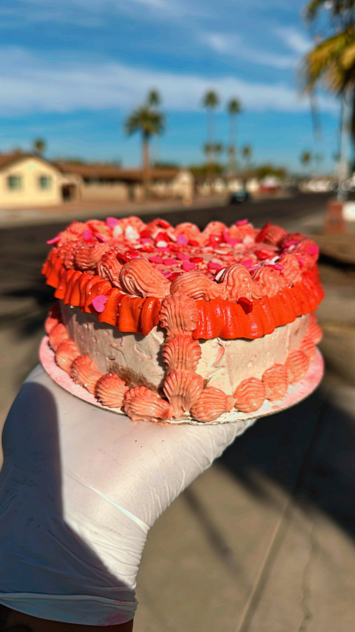 Heart Pup Cake