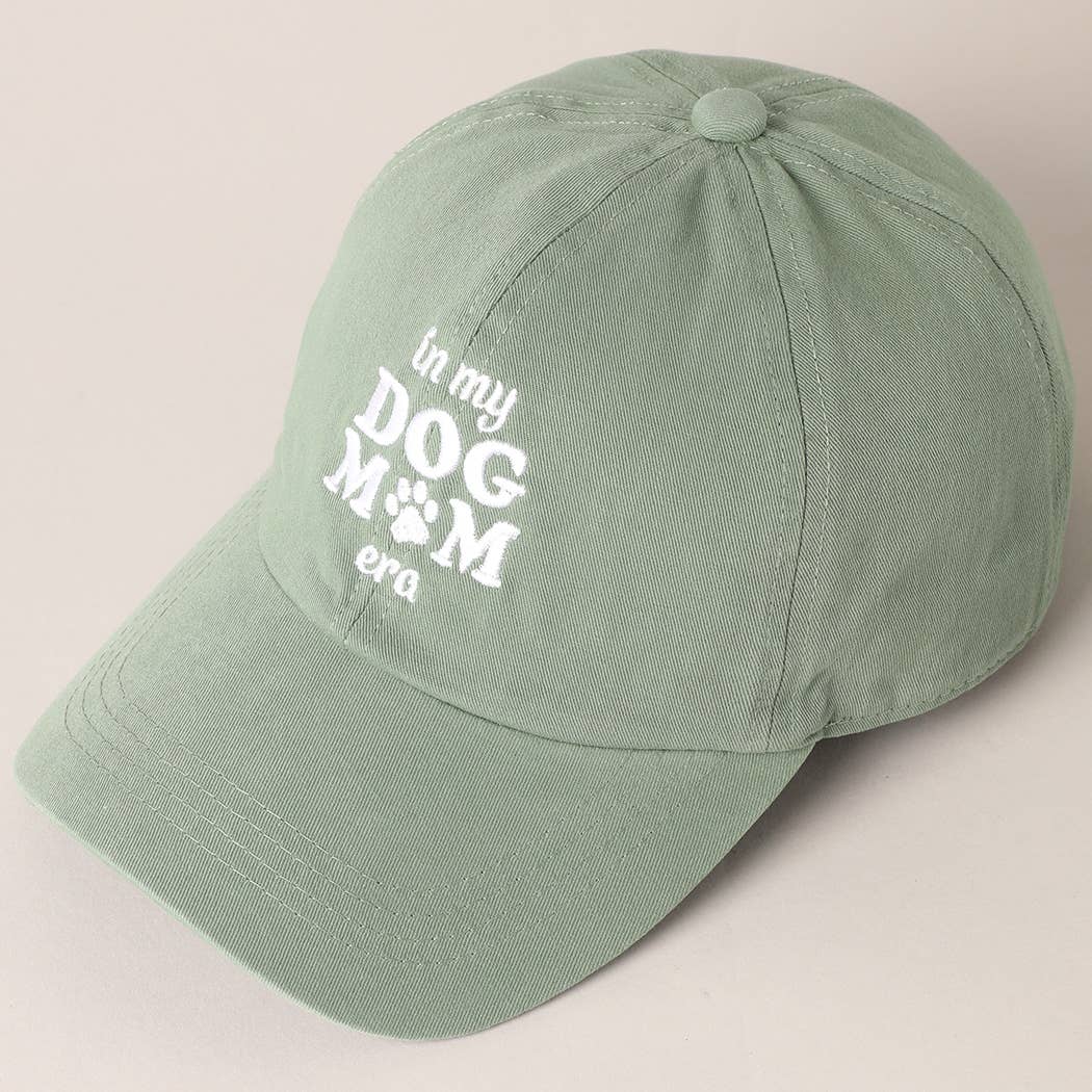 Embroidered “In My Dog Mom Era” Baseball Cap