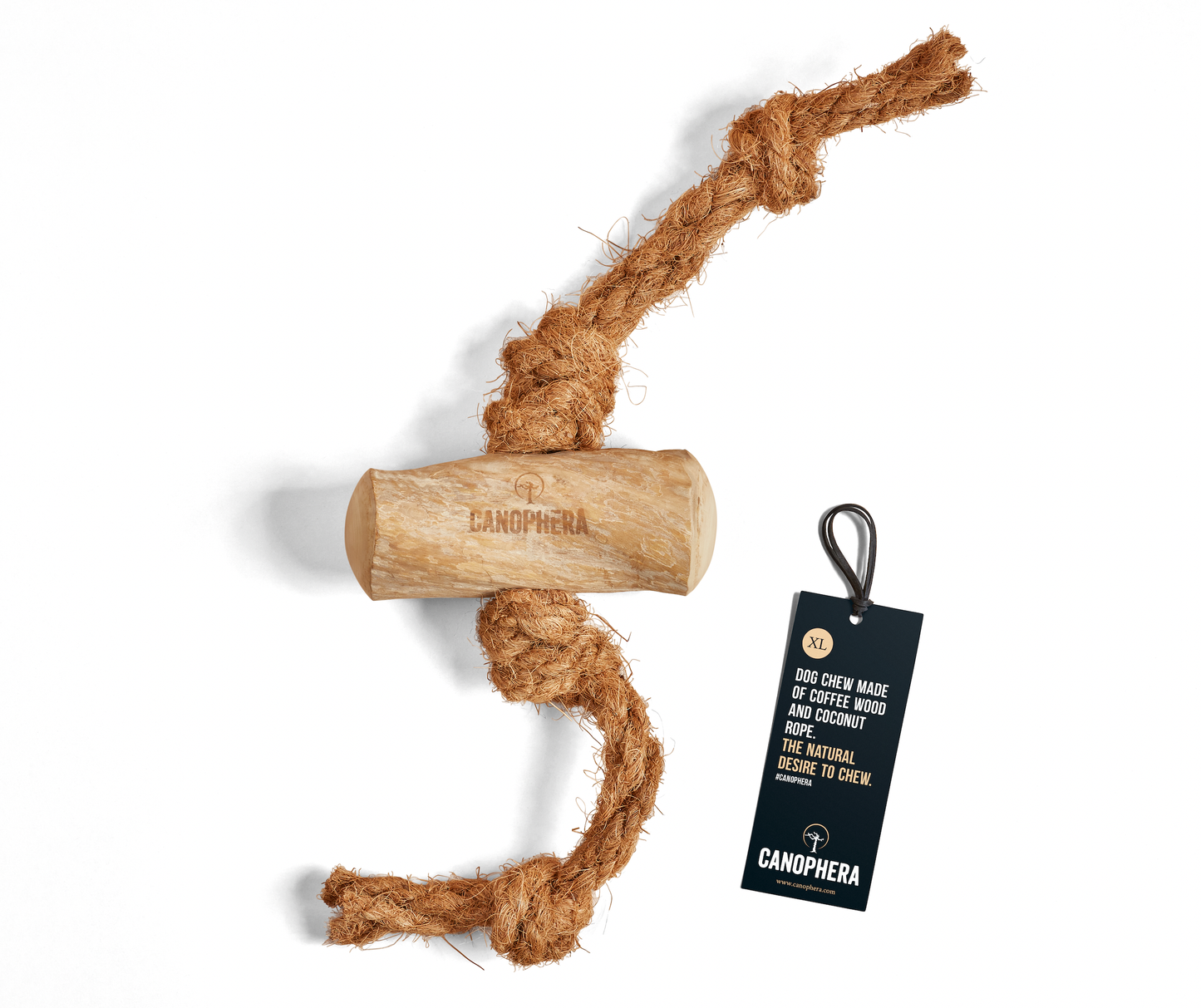 XL Dog CHEW Made of Coffee Wood and Coconut Rope (Xtra Large)