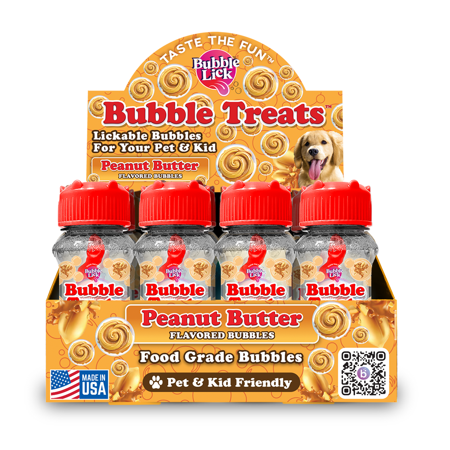 BubbleLick™ Pets Peanut Butter Swirl bubbles